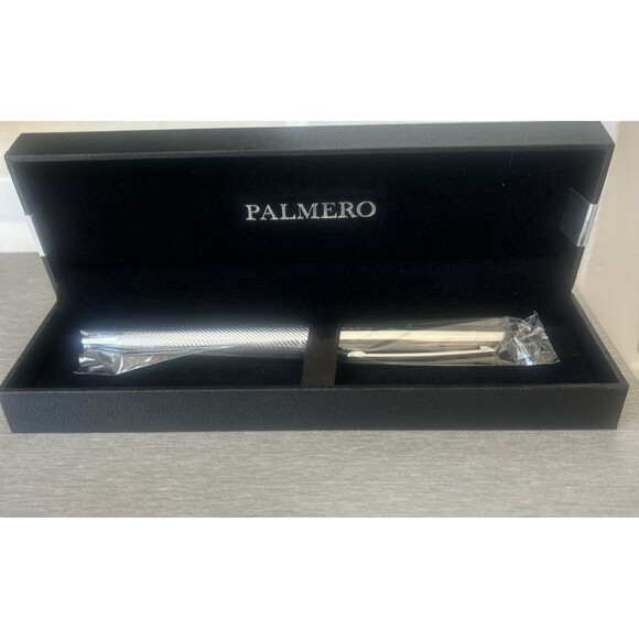 Palmero Ariosto Ballpoint Pen Fine Point 1 mm Silver Color New In Gift Box - Picture 8 of 9